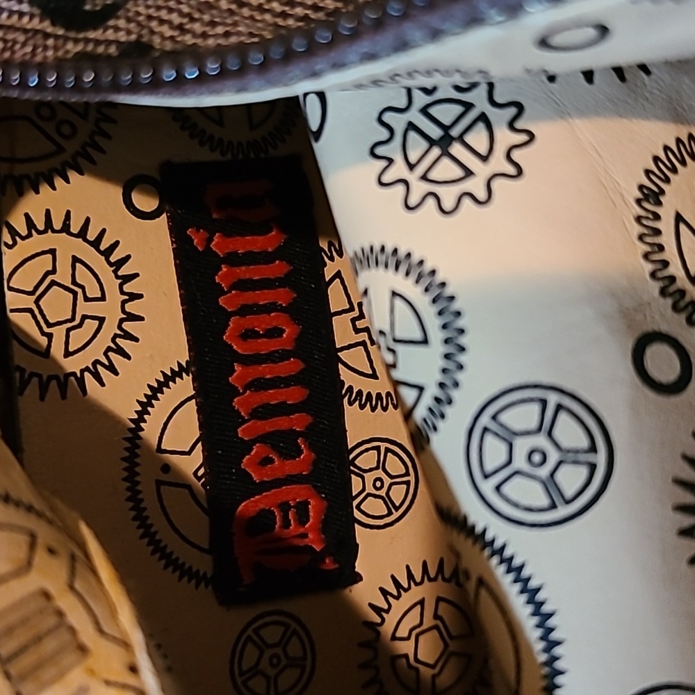 Demonia Crypto 301 Print Steam Punk Boots - Picture 5 of 6